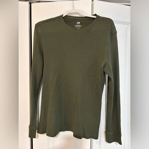 H&M Olive Green Long Sleeve Shirt